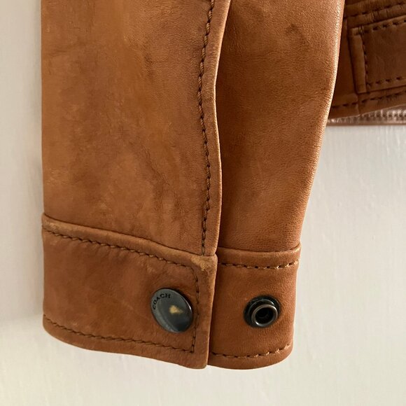 RARE Coach Cropped Leather Jacket - Picture 7 of 11
